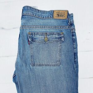 Levis 545 Low Boot Cut Women's Jeans Size 12M Stretch Denim Button Flap